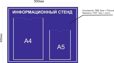 Информационный стенд 500*400мм